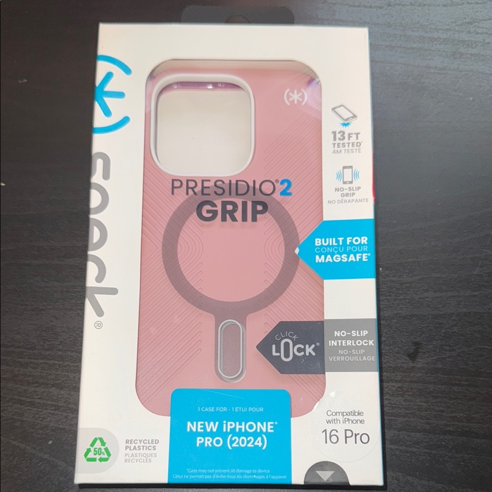 Speck Presidio2 Grip Case for iPhone 16 Pro - Pink